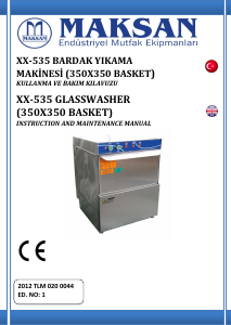 Handleiding Maksan GW-535 Glazenspoelmachine