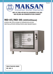Manual Maksan MD-08 Oven