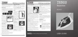 Manual Tesco IR2416 Iron