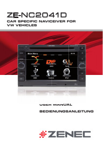 Manual Zenec ZE-NC2041D (for Volkswagen and Seat) Car Navigation