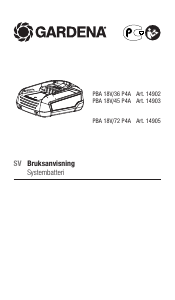 Handleiding Gardena PBA 18V/36 P4A Batterijlader