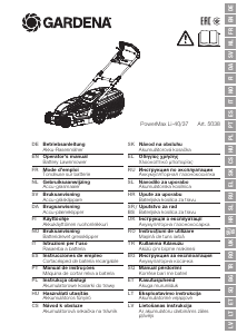 Bruksanvisning Gardena PowerMax Li-40/37 Gräsklippare