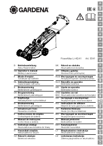 Bruksanvisning Gardena PowerMax Li-40/41 Gräsklippare