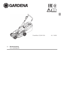 Bruksanvisning Gardena PowerMax 37/36V P4A Gräsklippare