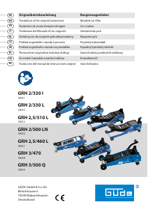 Manuál Güde GRH 2.5/460 L Zvedák