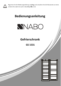 Bedienungsanleitung NABO GS 1531 Gefrierschrank
