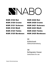 Bedienungsanleitung NABO KGR 2424 Kühl-gefrierkombination