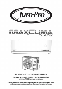 Manual Juro-Pro MaxClima Black 9K Air Conditioner