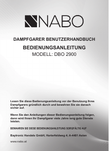 Bedienungsanleitung NABO DBO 2900 Backofen