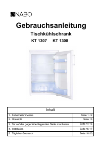 Bedienungsanleitung NABO KT 1308 Kühlschrank
