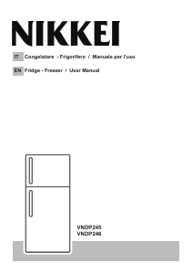 Handleiding Nikkei VNDP245 Koel-vries combinatie