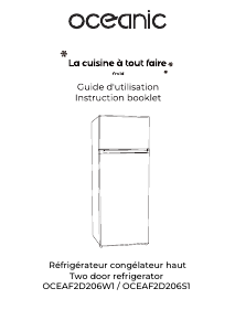 Mode d’emploi Oceanic OCEAF2D206S1 Réfrigérateur combiné