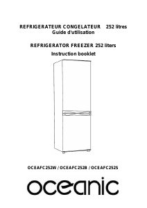 Mode d’emploi Oceanic OCEAFC252W Réfrigérateur combiné