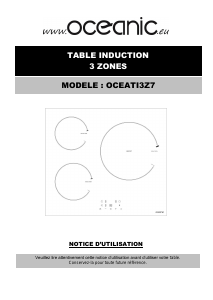 Mode d’emploi Oceanic OCEATI3Z7 Table de cuisson