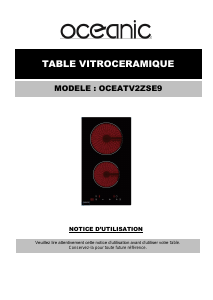 Mode d’emploi Oceanic OCEATV2ZSE9 Table de cuisson