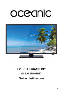 Mode d’emploi Oceanic OCEALED1918B7 Téléviseur LED