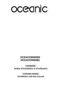 Mode d’emploi Oceanic OCEACE5060W2 Cuisinière