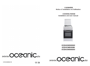 Mode d’emploi Oceanic OCEACM6060W8 Cuisinière