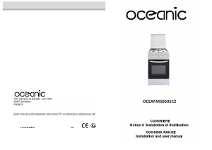 Mode d’emploi Oceanic OCEAFM5060SC2 Cuisinière