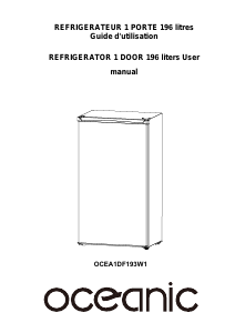 Mode d’emploi Oceanic OCEA1DF193W1 Réfrigérateur