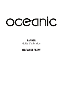 Mode d’emploi Oceanic OCEA1DL250W Réfrigérateur
