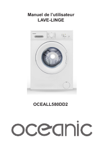 Mode d’emploi Oceanic OCEALL580DD2 Lave-linge