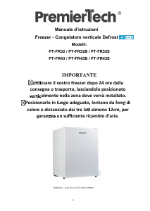 Manuale PremierTech PT-FR32B Congelatore