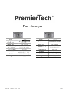 Manuale PremierTech PC5G75 Piano cottura