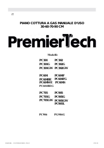 Manuale PremierTech PC302 Piano cottura