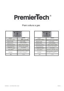 Manuale PremierTech PC5G90 Piano cottura