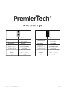 Manuale PremierTech PC2G30V Piano cottura