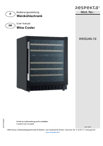 Manual Respekta WKSU46-19 Wine Cabinet