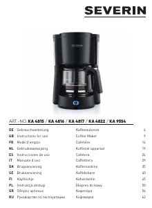 Manual de uso Severin KA 9554 Máquina de café