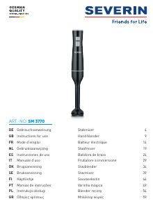 Brugsanvisning Severin SM 3770 Stavblender