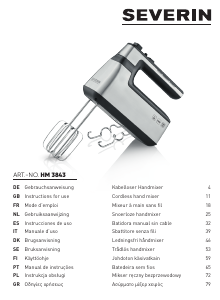 Manual Severin HM 3843 Hand Mixer