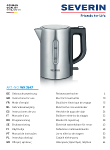 Manual Severin WK 3647 Kettle