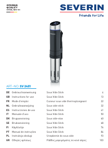 Mode d’emploi Severin SV 2451 Circulateur sous-vide