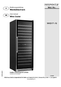 Manual Respekta WKS171-19 Wine Cabinet