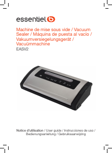 Manual Essentiel B EASV 2 Vacuum Sealer