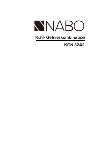 Handleiding NABO KGN 3242 Koel-vries combinatie