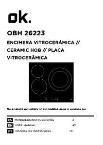 Manual de uso OK OBH 26223 Placa