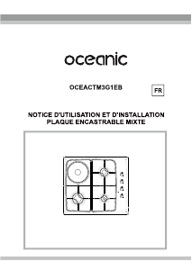 Mode d’emploi Oceanic OCEACTM3G1EB Table de cuisson