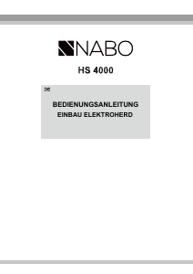 Handleiding NABO HS 4000 Fornuis