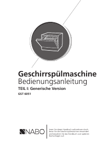 Bedienungsanleitung NABO GST 6051 Geschirrspüler