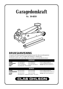 Bruksanvisning Clas Ohlson 30-6810 Domkraft