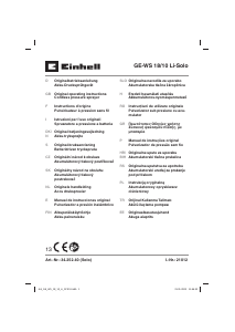 Manuale Einhell GE-WS 18/10 Li-Solo Spruzzatore da giardino