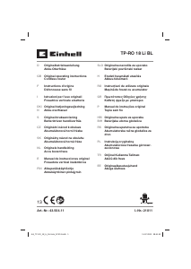 Manual de uso Einhell TP-RO 18 Li BL Fresadora de superficie