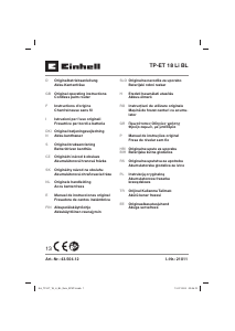 Manual de uso Einhell TP-ET 18 Li BL Fresadora de superficie