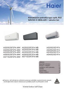 Manuál Haier AS25S2SF2FA-MW Klimatizace