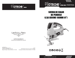 Manual de uso Hoteche P800703A Sierra de calar